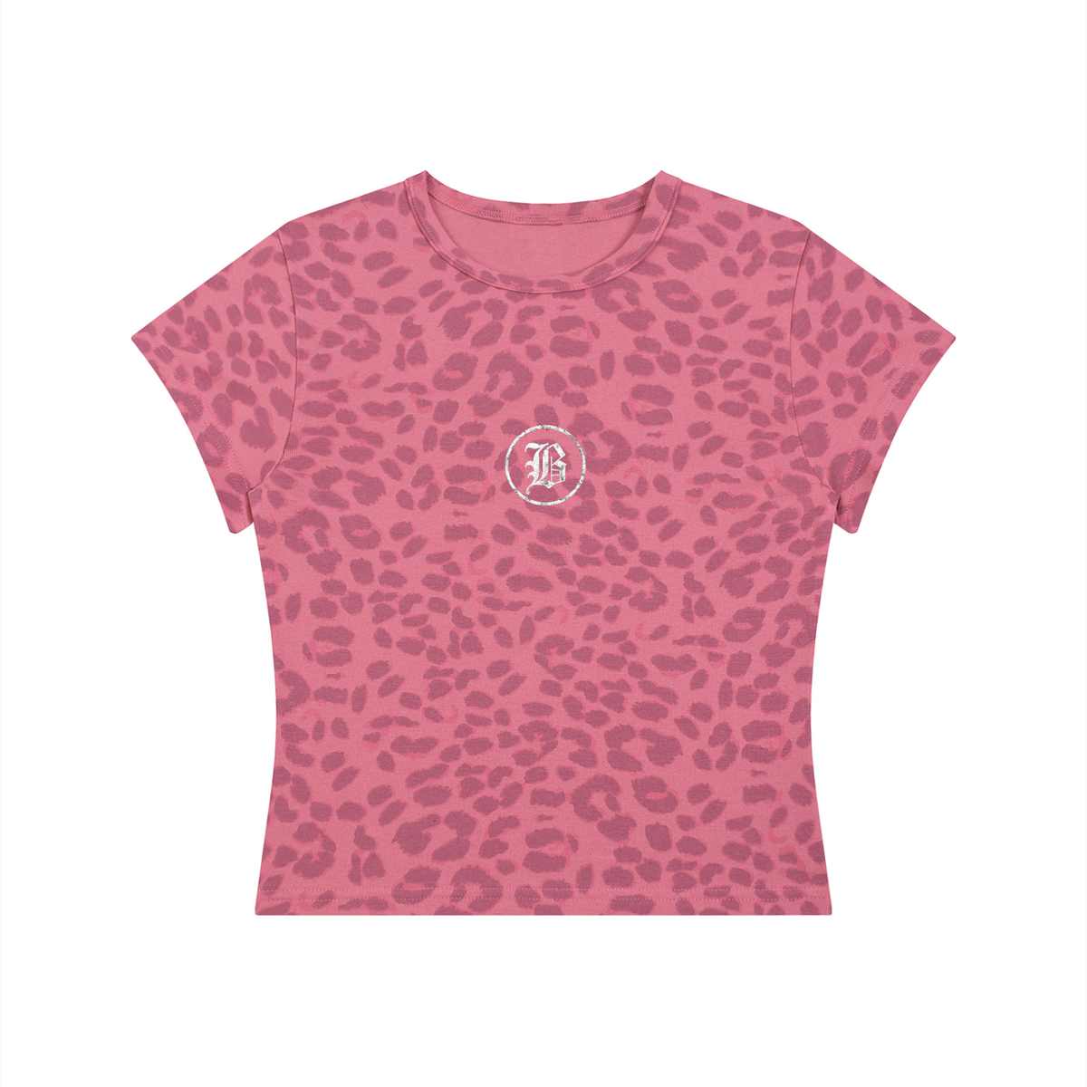 Women’s Leopard Print B Crop T-Shirt