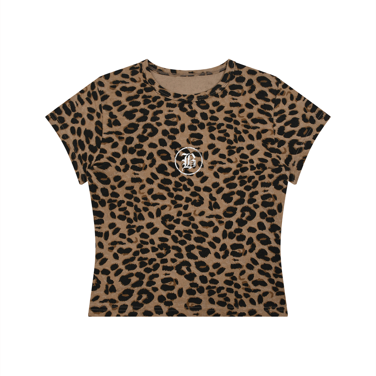 Women’s Leopard Print B Crop T-Shirt
