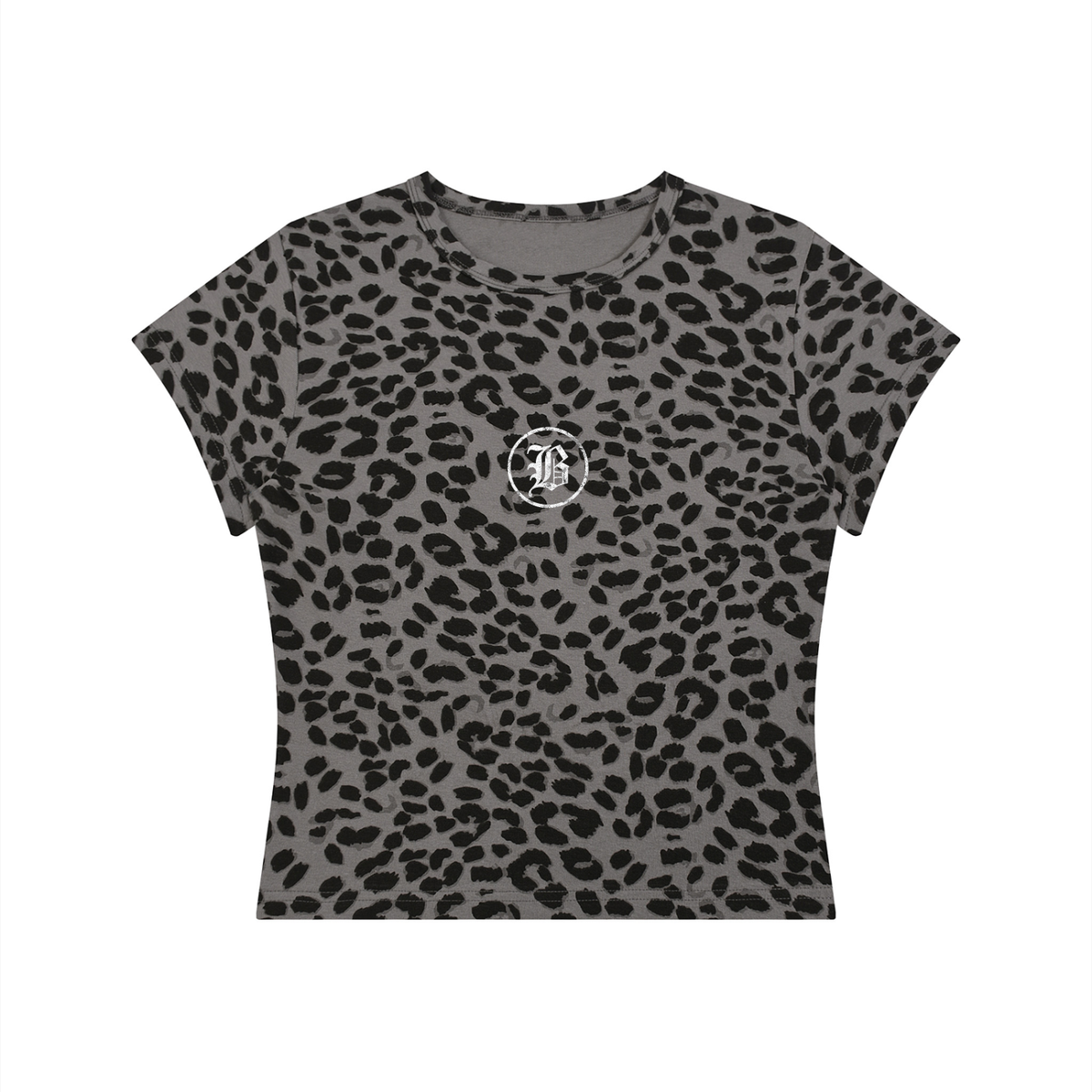Women’s Leopard Print B Crop T-Shirt